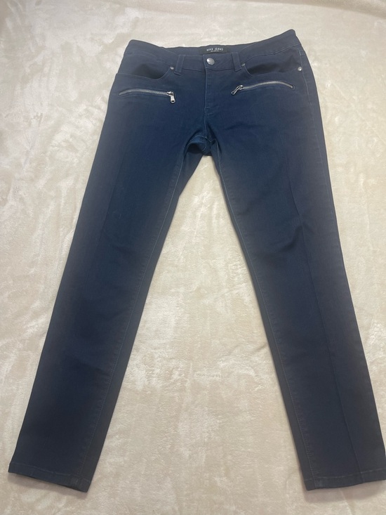 Max Jeans Denim - Max Jeans Women's Slim Straight Navy Jeans with Zip Pockets Size 10